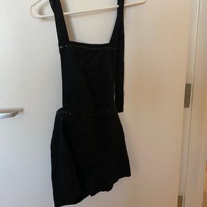 Suede overalls
